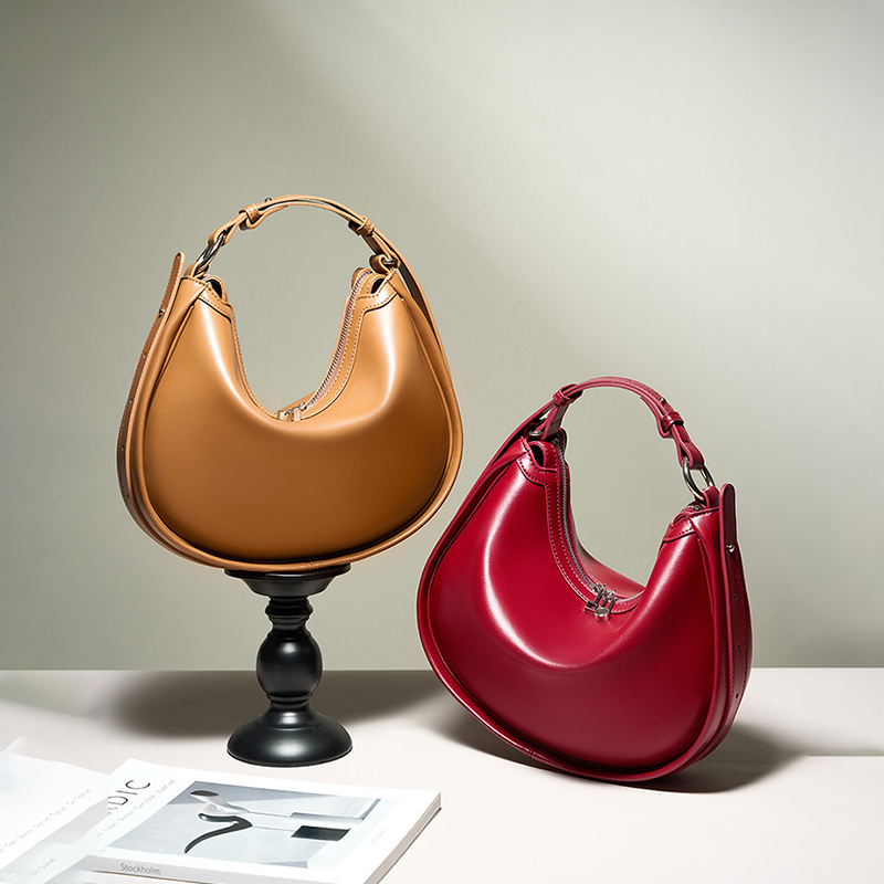 Luxury Bags Wholesale - PureแยกCowhideหนังผู้หญิงHobos Underarmกระเป๋าสําหรับสุภาพสตรีไหล่Crossbodyกระเป๋าหญิงDesignerขายส่ง