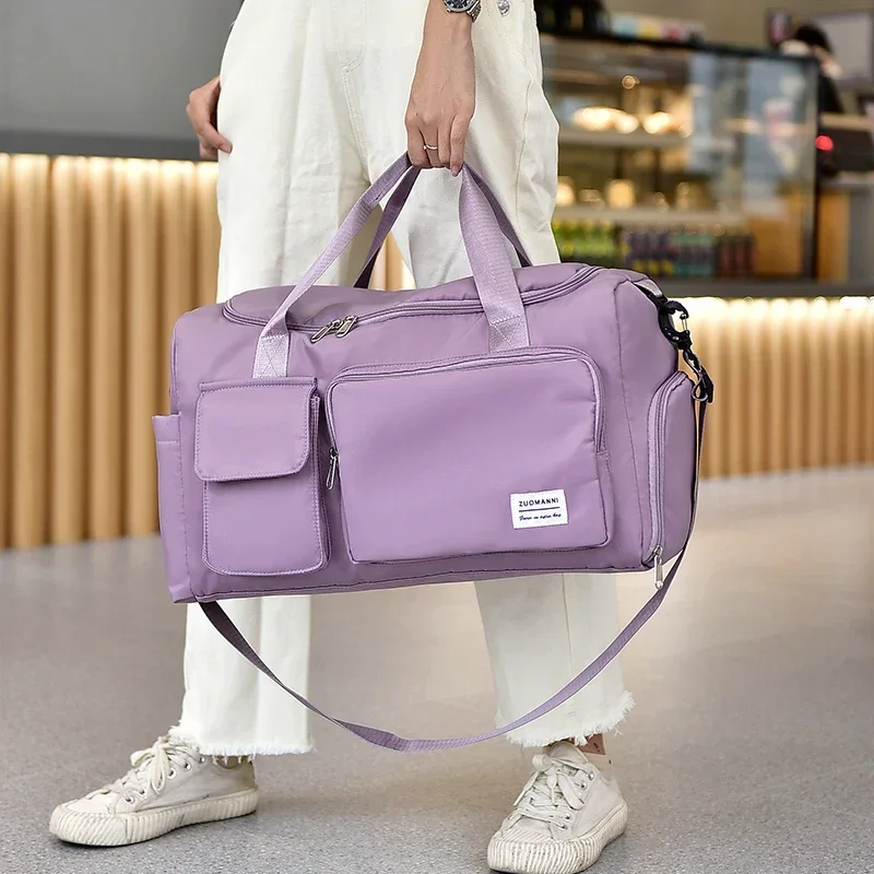 Weekender Bag Duffle - พกพากระเป๋าเดินทางขนาดใหญ่ความจุ Weekender Overnight Duffle กระเป๋าช่องใส่รองเท้ากีฬาฟิตเนสกระเป๋าผู้หญิง 2024