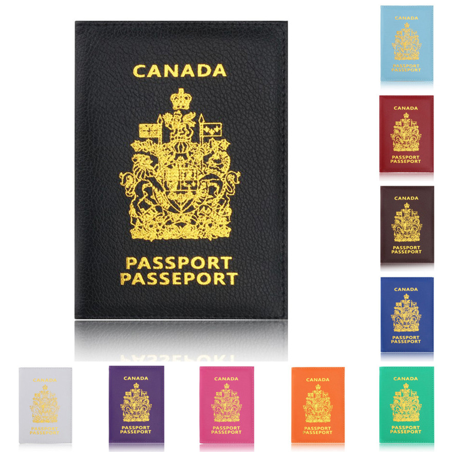 Luxury Bags Canada - แคนาดาผู้ถือหนังสือเดินทางกระเป๋าสตางค์การ์ดนุ่มปกหนังสือเดินทางแคนาดากระเป๋าสตางค์ ID Card ผู้ถือหนังสือเดินทาง