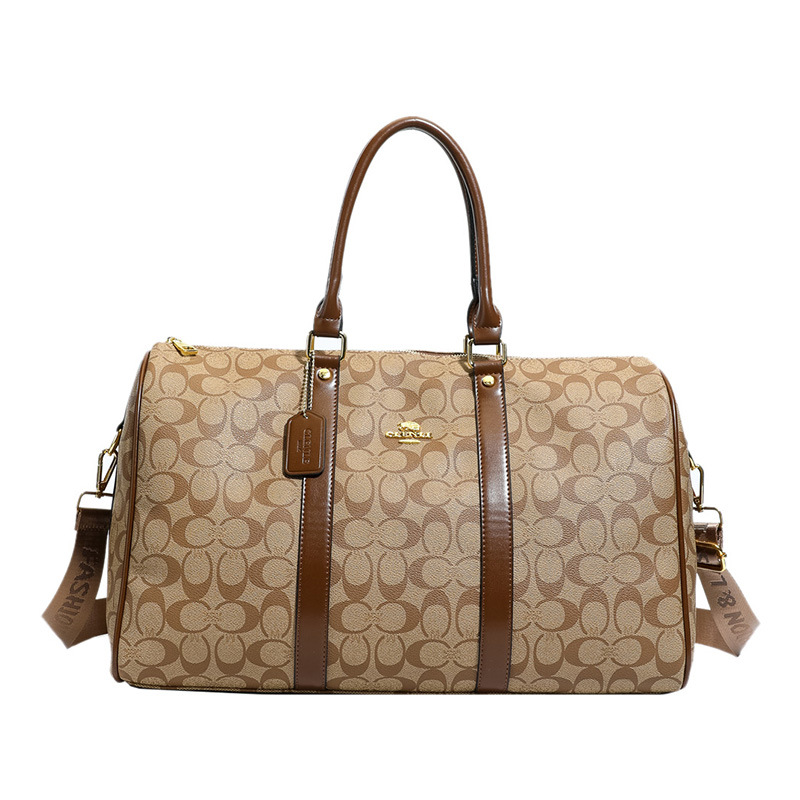 Weekender Bag Duffle - กระเป๋าเดินทางแบบดัฟเฟิลลายโมโนแกรมสไตล์วินเทจสุดคลาสสิก กระเป๋าอเนกประสงค์สำหรับเดินทางค้างคืนและวันหยุดสุดสัปดาห์ พร้อมหูหิ้วด้านบนและสายสะพายปรับได้