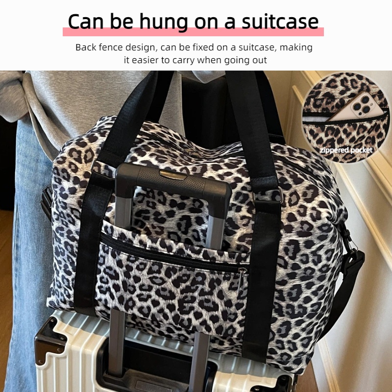 กระเป๋าเดินทางลายเสือดาว กระเป - Weekender Bag Duffle บทวิจารณ์และราคา