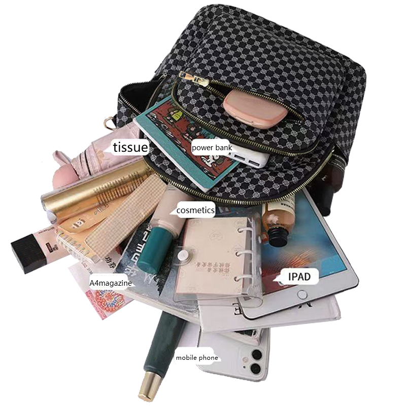 กระเป๋าเป้สะพายหลัง PU ลายเรขา - Weekender Bag Duffle บทวิจารณ์และราคา