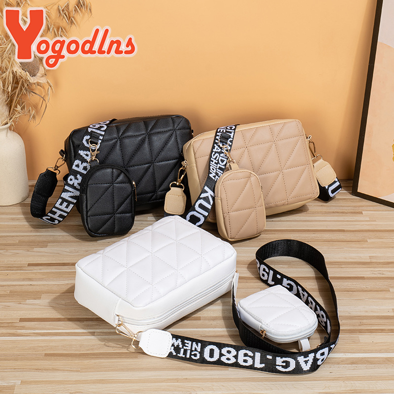 Yogodlns กระเป๋าสะพายข้างกระเป - Chain Crossbody Quilted บทวิจารณ์และราคา
