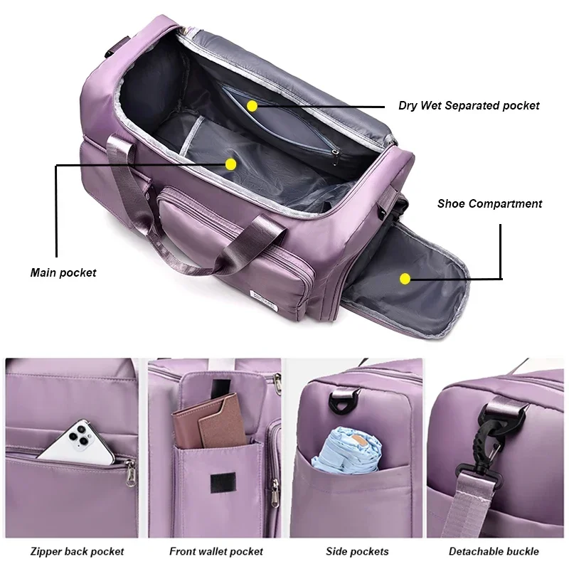 พกพากระเป๋าเดินทางขนาดใหญ่ความ - Weekender Bag Duffle บทวิจารณ์และราคา