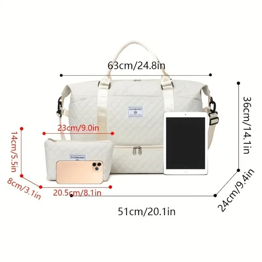 ชุด 2 ชิ้นกระเป๋าเดินทางความจุ - Weekender Bag Duffle บทวิจารณ์และราคา