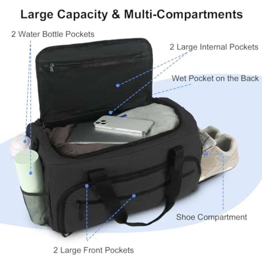กระเป๋ายิมสำหรับผู้ชายและผู้หญ - Weekender Bag Duffle บทวิจารณ์และราคา