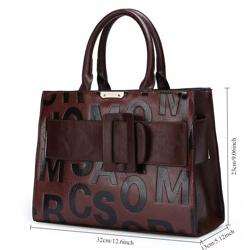 ชุดกระเป๋าถือลายนูนสำหรับผู้หญ - Tote Bag Leather Monogram บทวิจารณ์และราคา